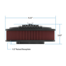 Load image into Gallery viewer, Vintage-Series-Oval-Air-Cleaner---Satin-Black-Machined
