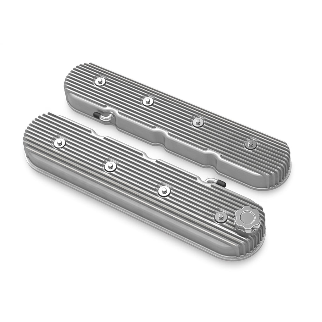 Vintage-Series-Tall-Ls-Finned-Valve-Covers---Natural-Cast