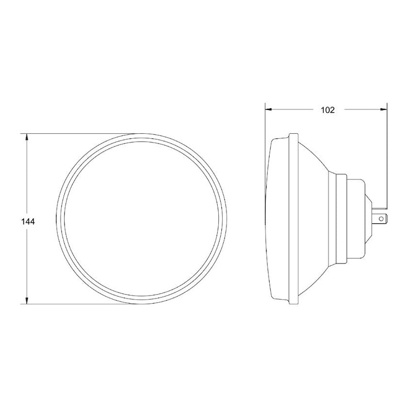 Vision-Plus-5-34In-Round-Conversion-H4-Headlamp-HighLow-Beam---Single-Lamp