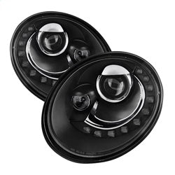 Volkswagen-Beetle-06-10-Projector-Headlights-Drl-Led-Black-Pro-Yd-Vb06-Drl-Bk