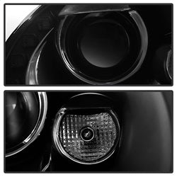 Volkswagen-Beetle-06-10-Projector-Headlights-Drl-Led-Black-Pro-Yd-Vb06-Drl-Bk