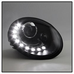 Volkswagen-Beetle-06-10-Projector-Headlights-Drl-Led-Black-Pro-Yd-Vb06-Drl-Bk
