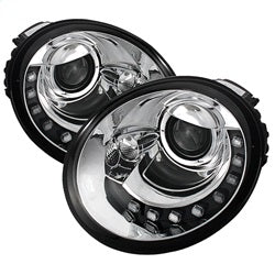 Volkswagen-Beetle-1998-2005-Projector-Headlights-Drl-Chrome-Pro-Yd-Vb98-Drl-C