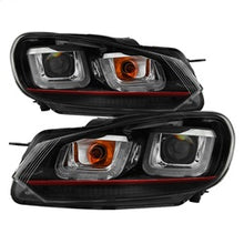 Load image into Gallery viewer, Volkswagen-Golf--Gti-10-13-Version-3-Projector-Headlights---Black-Pro-Yd-Vg10v3r-Drl-Bk