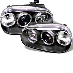 Volkswagen-Golf-Iv-99-05-Projector-Headlights-Led-Halo-Black-High-H1-Low-H1-Pro-Yd-Vg99-Bk