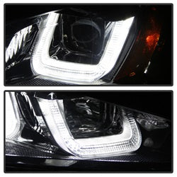 Volkswagen-Golf-Vii-14-16-Projector-Headlights-Drl-Led-Blk-Stripe-Blk-Pro-Yd-Vg15-Blk-Drl-Bk