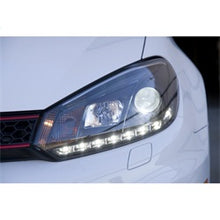 Load image into Gallery viewer, Volkswagen-GolfGti-10-13-Projector-Headlights-Halogen-Model--Drl-Blk-Pro-Yd-Vg10-Drl-Bk