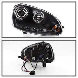 Volkswagen-Gti-06-09Jetta-06-09-Halogen-Model-Only---Led-Halo-Drl-Black-Pro-Yd-Vg06-Hl-Bk