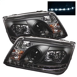 Volkswagen-Jetta-99-05-Projector-Headlightsdrl-Blk-Pro-Yd-Vj99-Drl-Bk