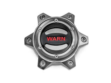 Load image into Gallery viewer, WARN 104484 6 Lug Wheel Center Cap Gunmetal and Red