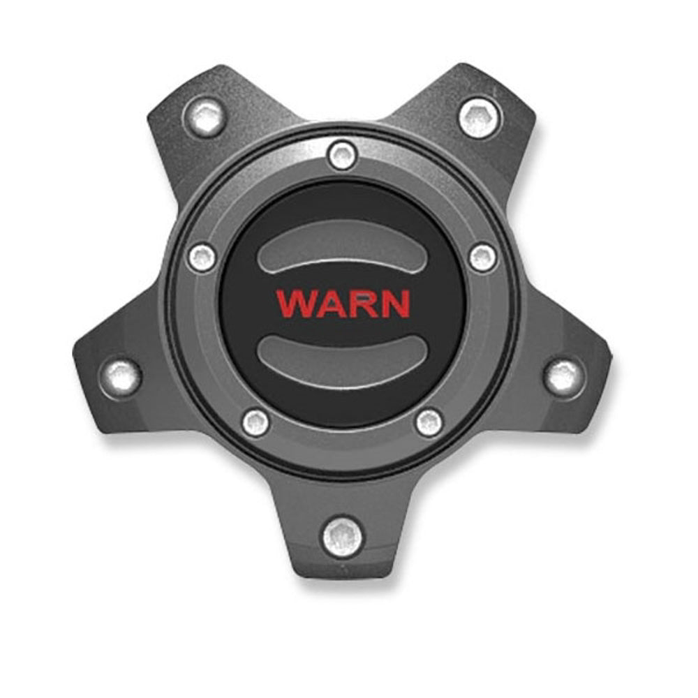 WARN 106684 Center Cap Gunmetal With Red Warn