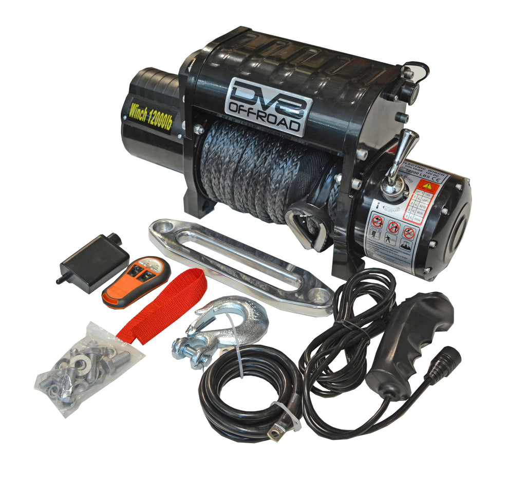 DV8 Offroad WB12SR 12,000 lbs. Winch with Synthetic Rope