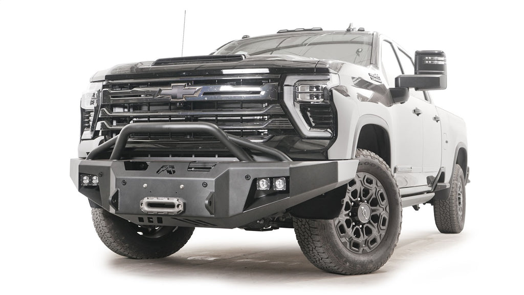 Fab Fours CH24-A6152-B Premium Winch Front Bumper for Select Chevrolet Silverado HD, Chevrolet Silverado HD