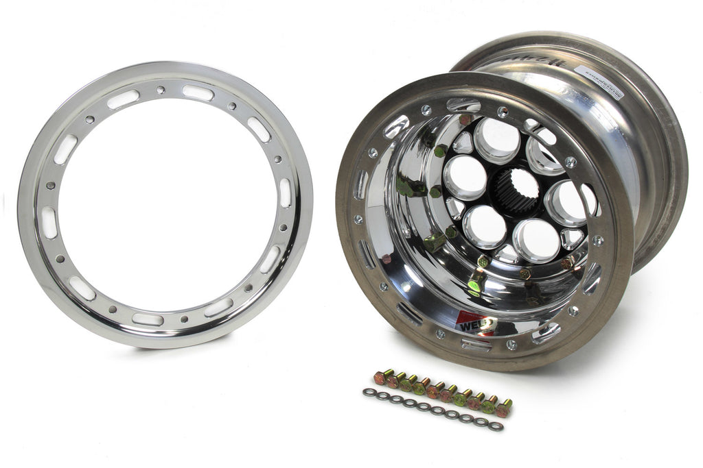 WELD RACING 734B-10823 10x8 27 Spline 3in BS w/ Beadlock Black