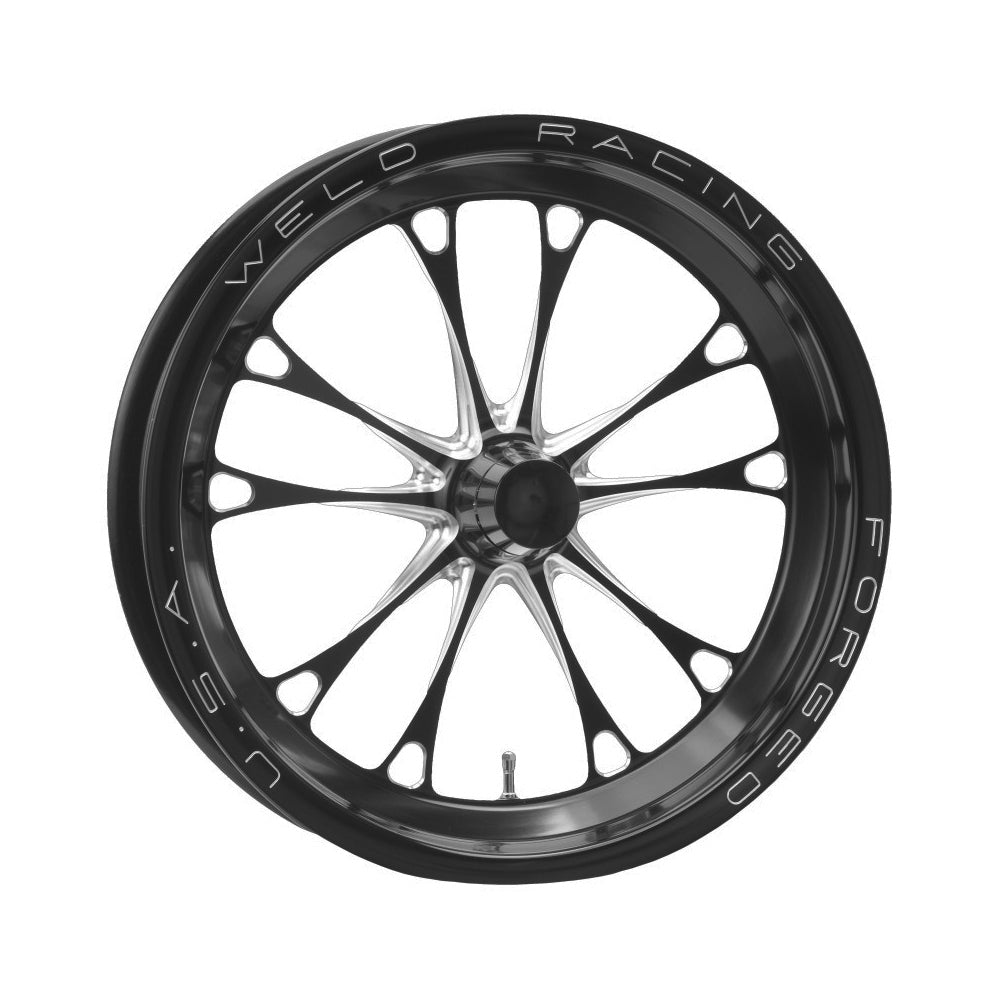 WELD RACING 84B-15001 V-Series Frnt Drag Wheel Blk 15x3.5 Strange Mnt