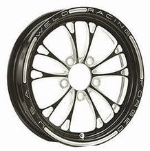 Load image into Gallery viewer, WELD RACING 84B-15204 V-Series Frnt Drag Wheel Blk 15x3.5 5x4.5BC 1.75b