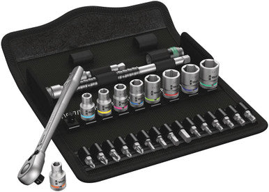 Wera Tools 05004021001 Zyklop Imperial Metal Ratchet Set w/Switch Lever, 1/4" Drive, 28 pieces