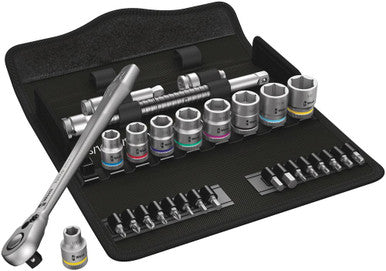 Wera Tools 05004051001 Zyklop Imperial Metal Ratchet Set w/Switch Lever, 3/8" drive, 29 pieces