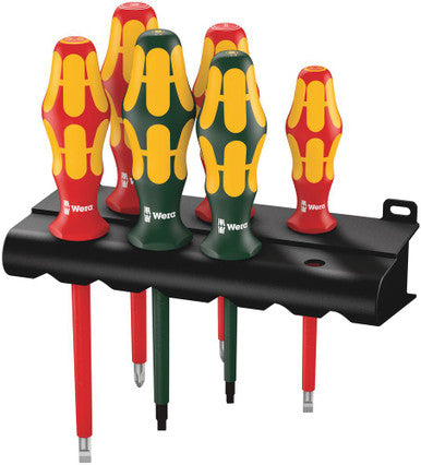 Wera Tools 05347777001 6pc Kraftform Plus Series 100 Screwdriver Set, w/Kraftform Rack