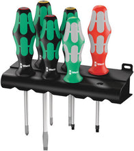 Load image into Gallery viewer, Wera Tools 05347778001 6pc Kraftform Plus Series Screwdriver Set, w/Kraftform Rack