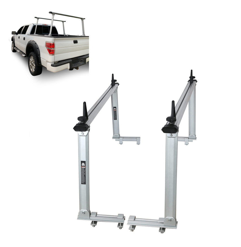 Black Horse Off Road WHATRS Summit Commercial Ladder Bed Rack for Select Chevrolet Colorado, Chevrolet Silverado 1500, Chevrolet Silverado HD, Chevrolet Silverado HD, Dodge Ram 1500, Dodge Ram 2500, Dodge Ram 3500, Ford F-150, Ford F-250 Super Duty, Ford