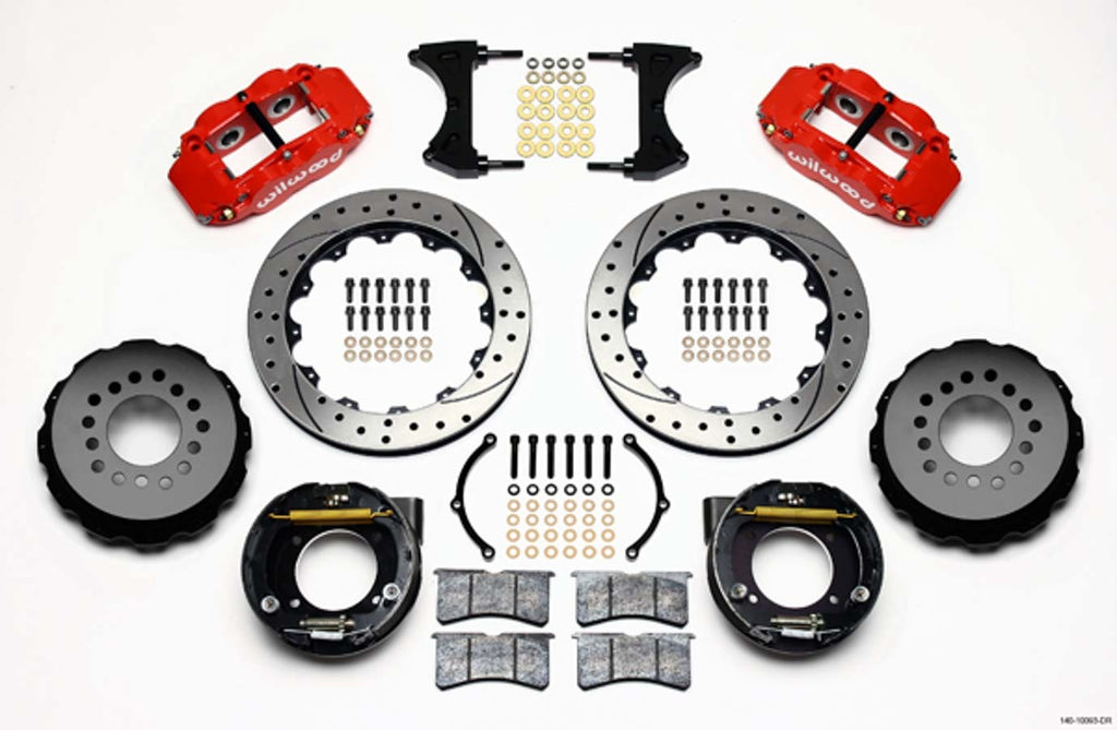 WILWOOD 140-10093-DR 67-72 GM C10 P/U Rear Brake Kit Red Caliper