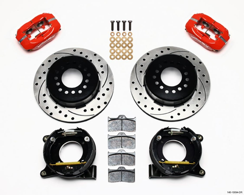 WILWOOD 140-10094-DR 63-87 GM C10 P/U Rear Brake Kit Red Caliper