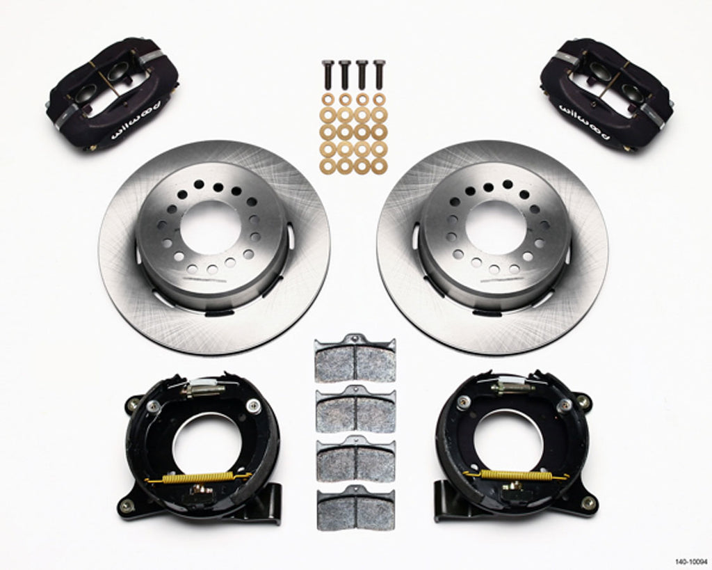WILWOOD 140-10094 63-87 GM C10 P/U Rear Brake Kit Black Caliper