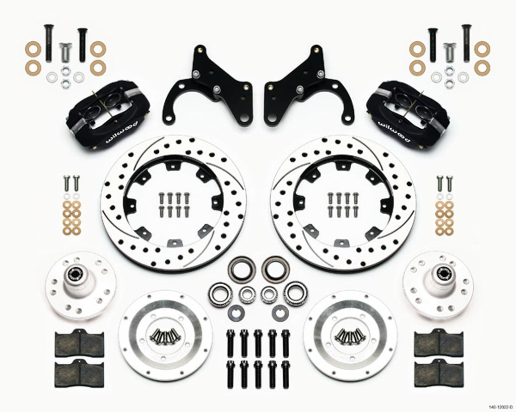 WILWOOD 140-12022-D Front Disc Brake Kit Blk 65-68 Impala Drum 12.19