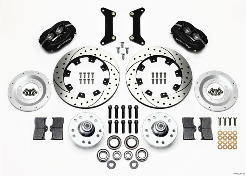 WILWOOD 140-12297-D Front Brake Kit 80-87 GM G-Body 4 Piston Caliper
