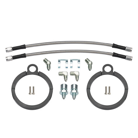 WILWOOD 220-17289 Flexline Kit 12in 3/8-24 to 90 Deg Clamp-On Tab