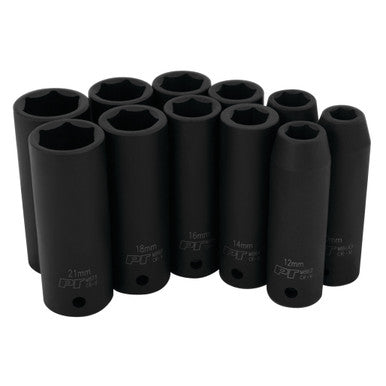 Performance Tool M591DB 11 pc. 1/2" Dr. Metric DW Impact Sockets