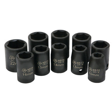 Performance Tool M593DB 10 pc. 1/2" Dr. Metric Impact Socket Set