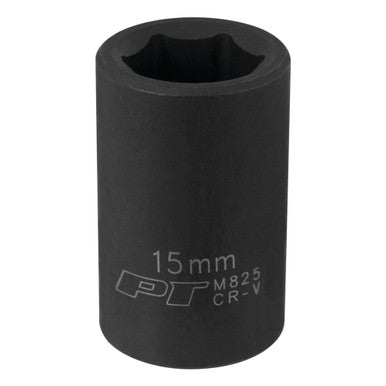 Performance Tool M825 1/2" DR x 15mm Impact Socket - 6 Pt.