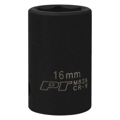 Performance Tool M826 1/2" DR x 16mm Impact Socket - 6 Pt.