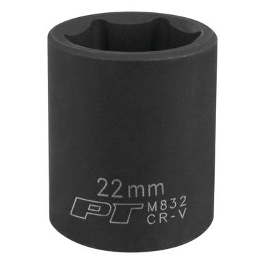 Performance Tool M832 1/2" Dr. 22mm 6pt Impact Socket