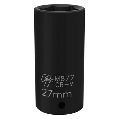 Performance Tool M877 1/2" DR x 27mm Deep Impact Socket - 6 Pt.
