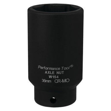 Performance Tool W154 1/2" DR x 36mm Impact FWD Axle Nut Socket