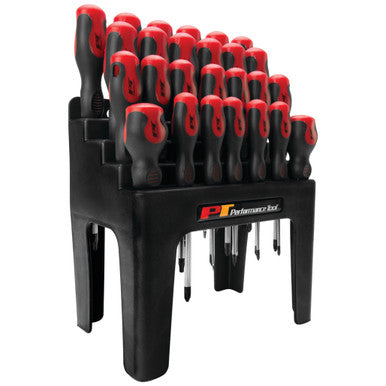 Performance Tool W1726 26 pc. Screwdriver Set w/Rack