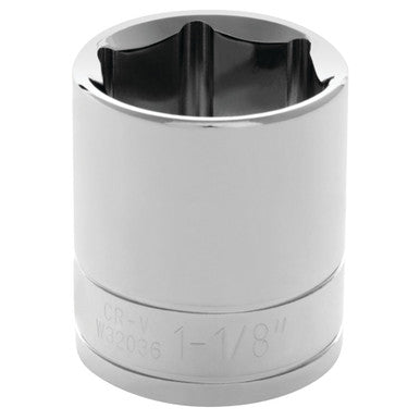 Performance Tool W32036 1/2" DR x 1-1/8" Chrome Socket - 6 Pt.