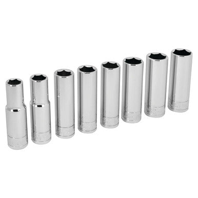 Performance Tool W32400 8 pc. 1/2" Dr. Metric Deep Socket Set
