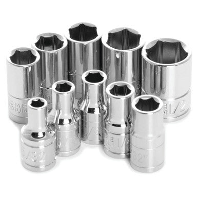 Performance Tool W36002 10 pc. 1/4" Dr. 6pt SAE Socket Set