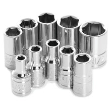 Load image into Gallery viewer, Performance Tool W36002 10 pc. 1/4" Dr. 6pt SAE Socket Set