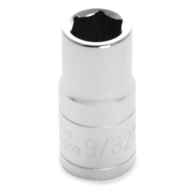 Performance Tool W36009 1/4" DR x 9/32" Chrome Socket - 6 Pt.