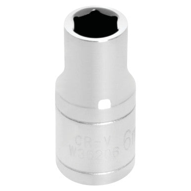 Performance Tool W36206 1/4" DR x 6mm Chrome Socket - 6 Pt.