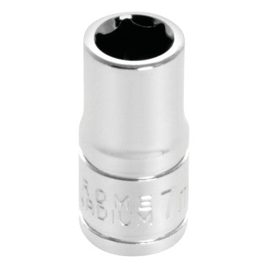 Performance Tool W36207 1/4" DR x 7mm Chrome Socket - 6 Pt.