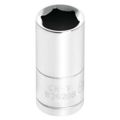 Performance Tool W36208 1/4" DR x 8mm Chrome Socket - 6 Pt.