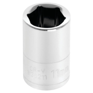 Performance Tool W36211 1/4" DR x 11mm Chrome Socket - 6 Pt.