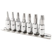 Load image into Gallery viewer, Performance Tool W36790 7 pc. 1/4" Dr. X-Trax Star Extractor Set