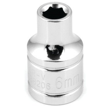 Performance Tool W38206 3/8" DR x 6mm Chrome Socket - 6 Pt.
